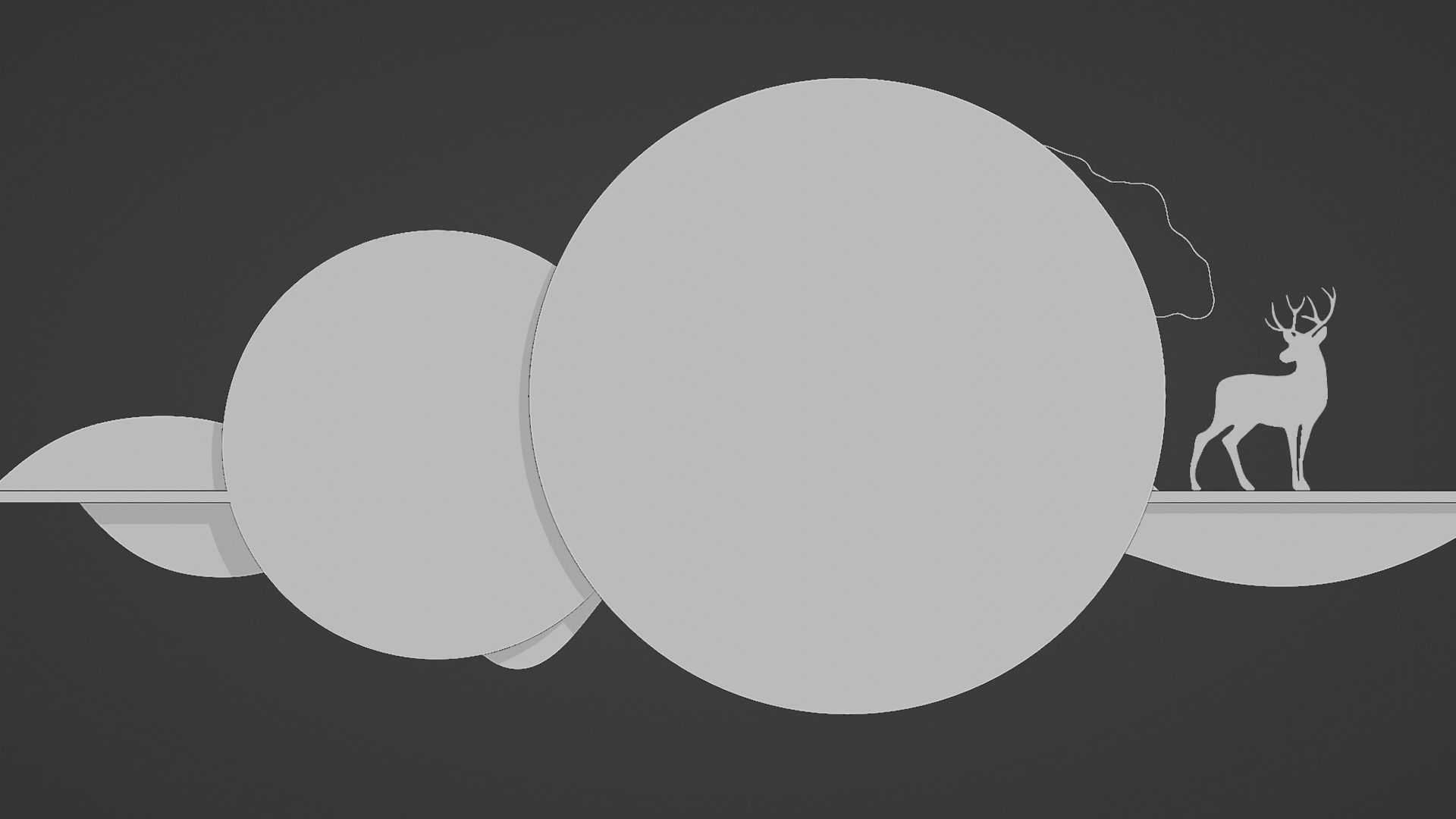 Nature Landscape Wall Art Low-poly 3D model_5