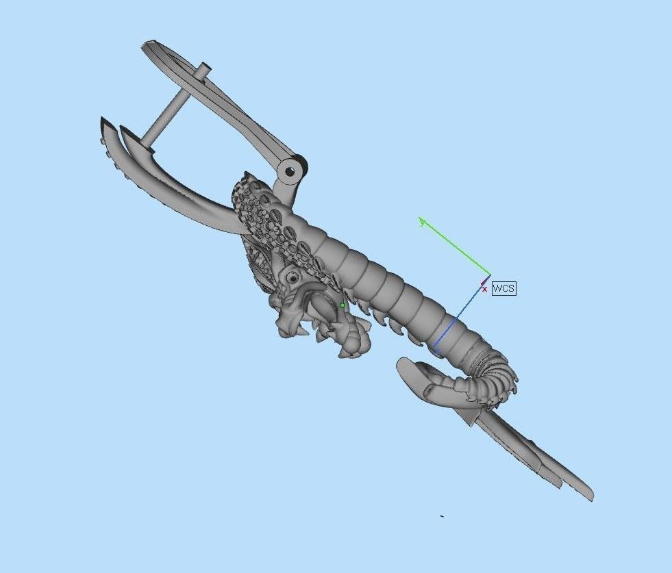 earrings dragon 3D print model_22