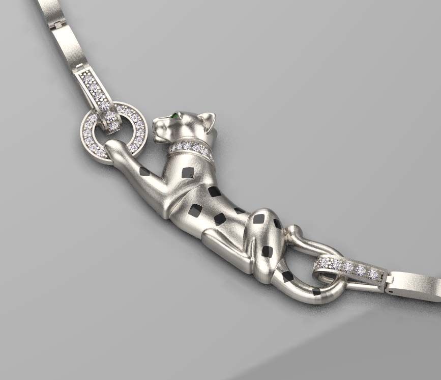 pendant panther 3D print model_38