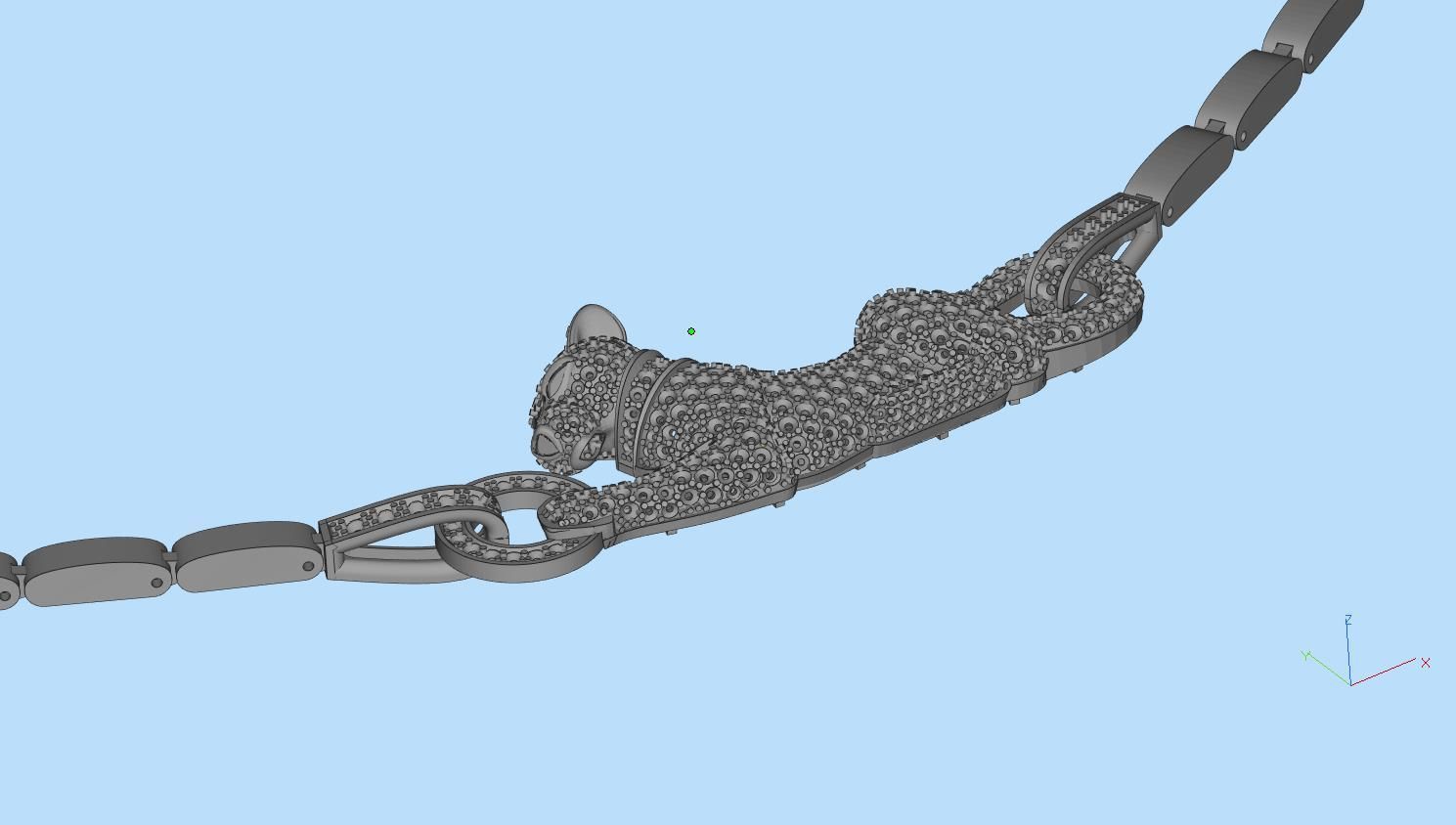 pendant panther 3D print model_10