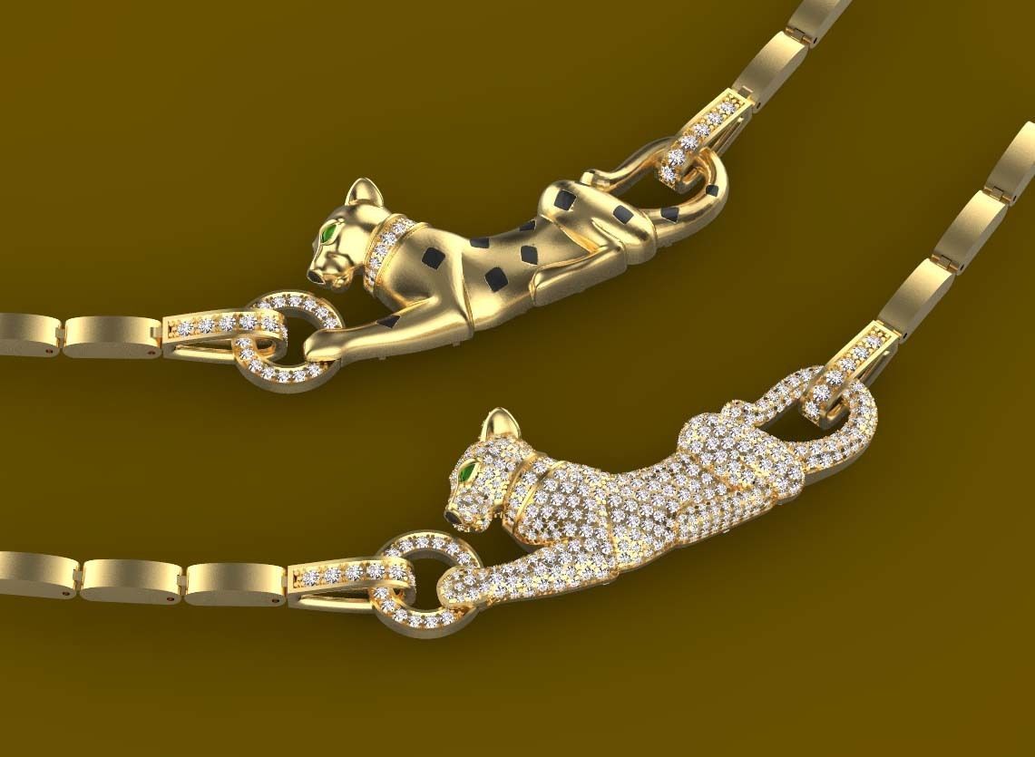 pendant panther 3D print model_1