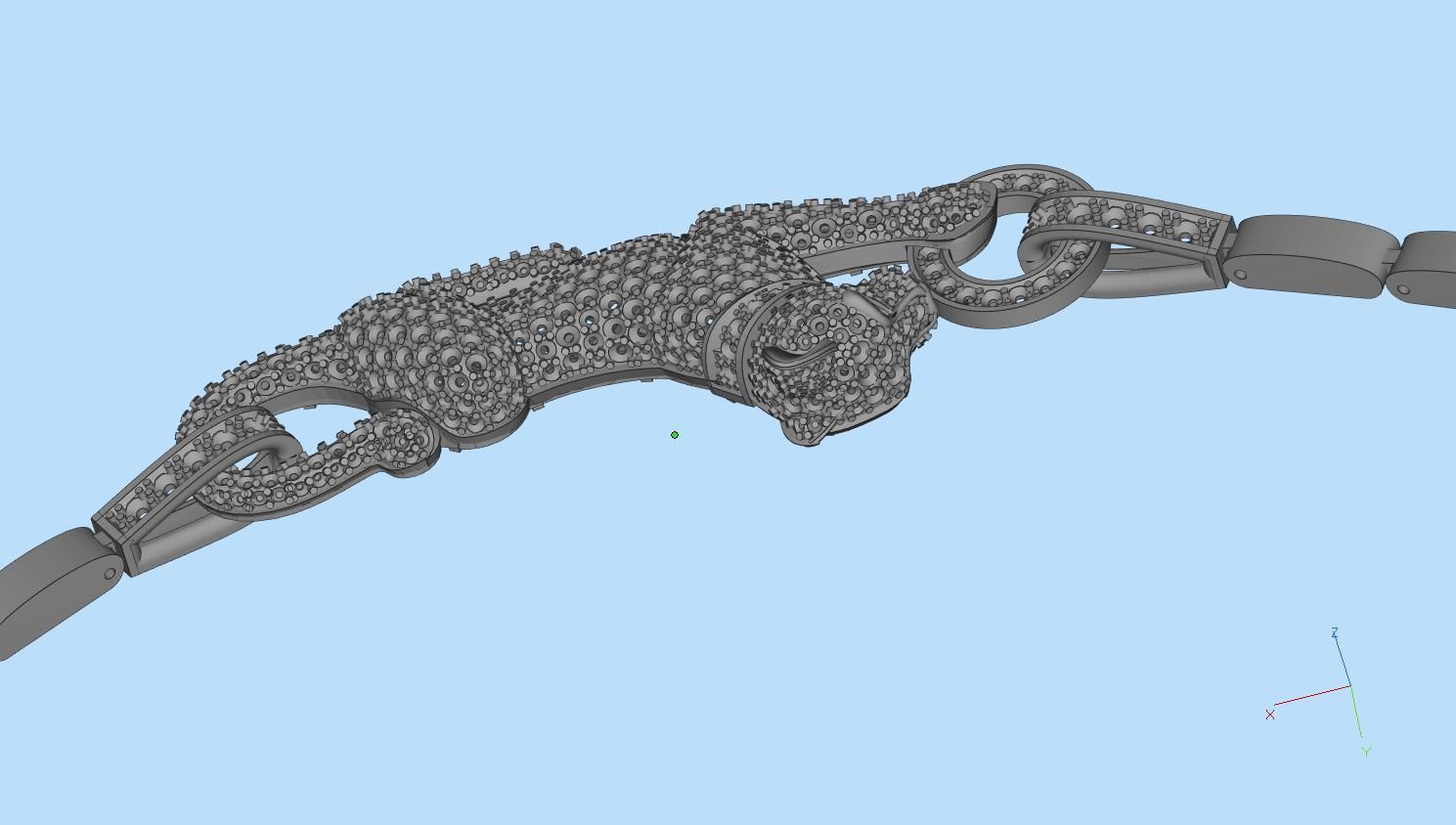 pendant panther 3D print model_11