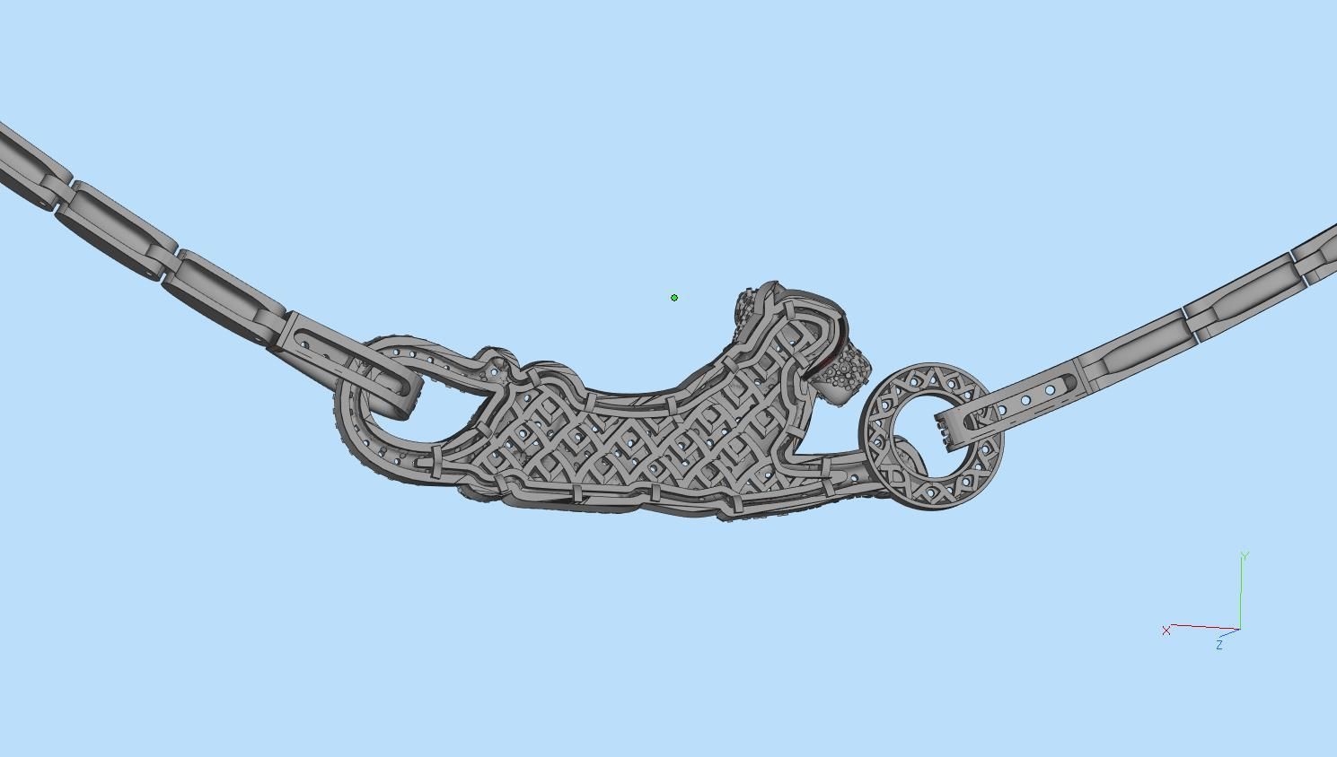 pendant panther 3D print model_17