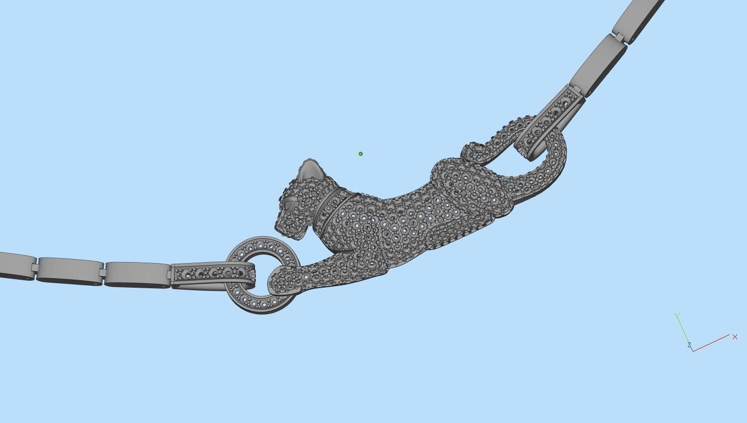 pendant panther 3D print model_12