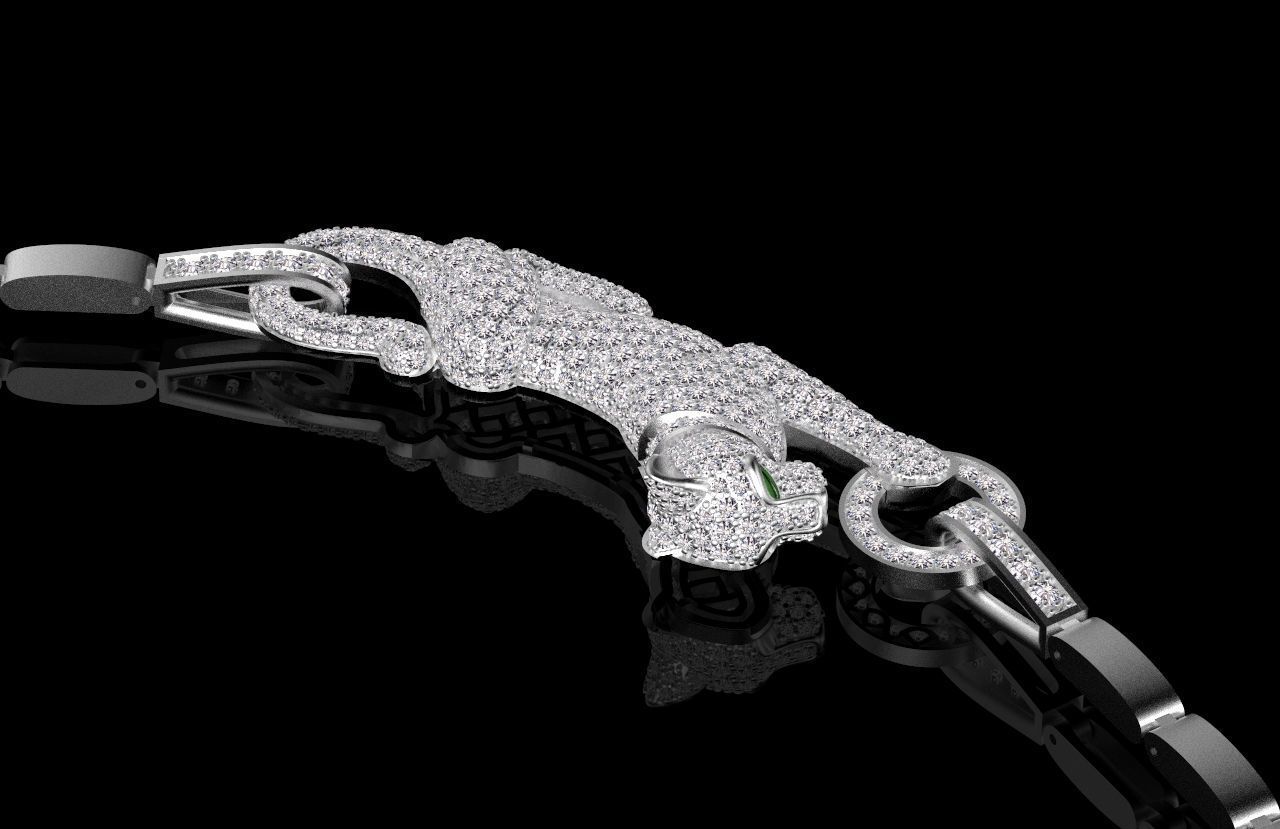 pendant panther 3D print model_15