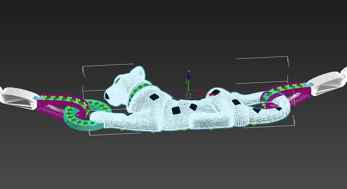 pendant panther 3D print model_45