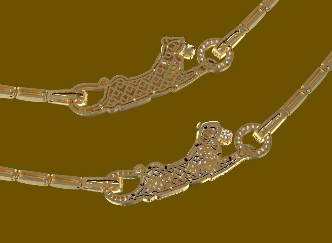 pendant panther 3D print model_25