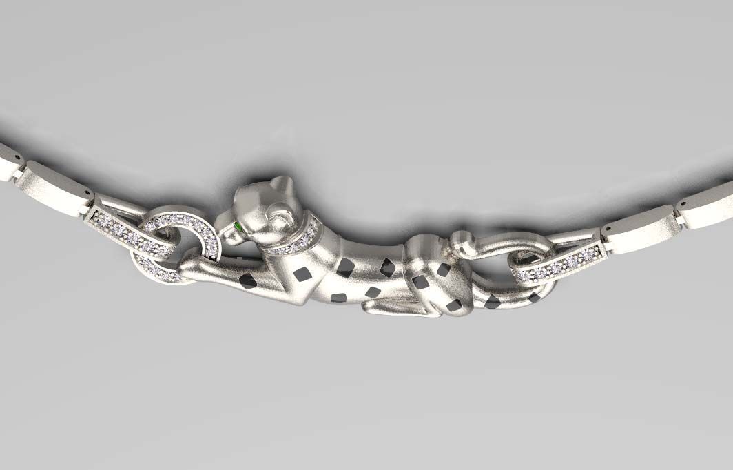 pendant panther 3D print model_32