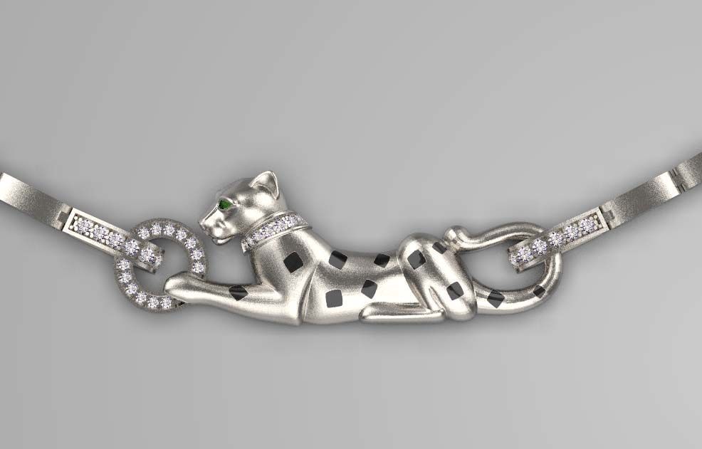 pendant panther 3D print model_52