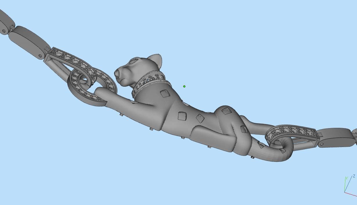 pendant panther 3D print model_34