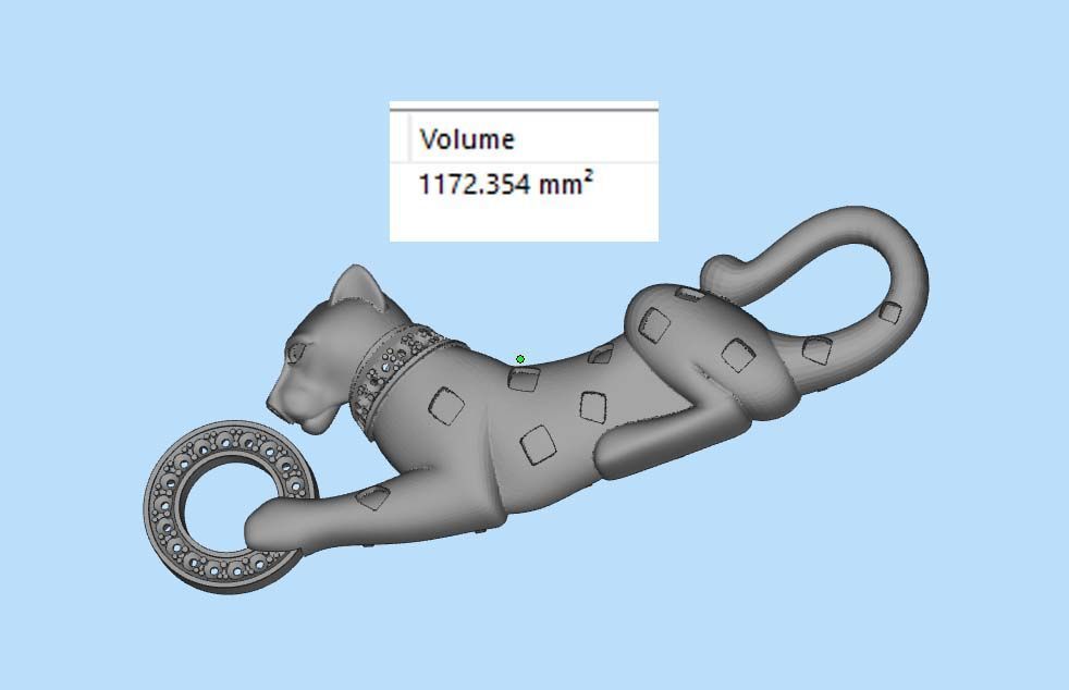 pendant panther 3D print model_44