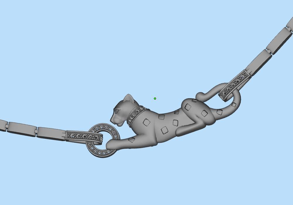 pendant panther 3D print model_46