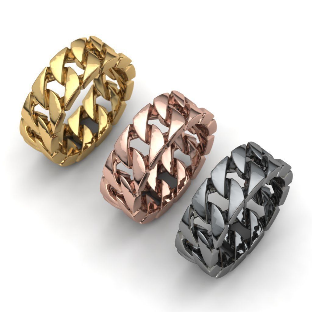 Cuban Chain Ring Gourmet 3D print model_2