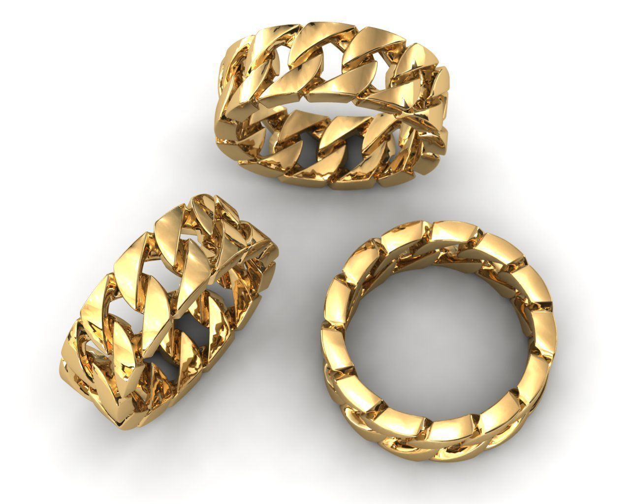 Cuban Chain Ring Gourmet 3D print model_1
