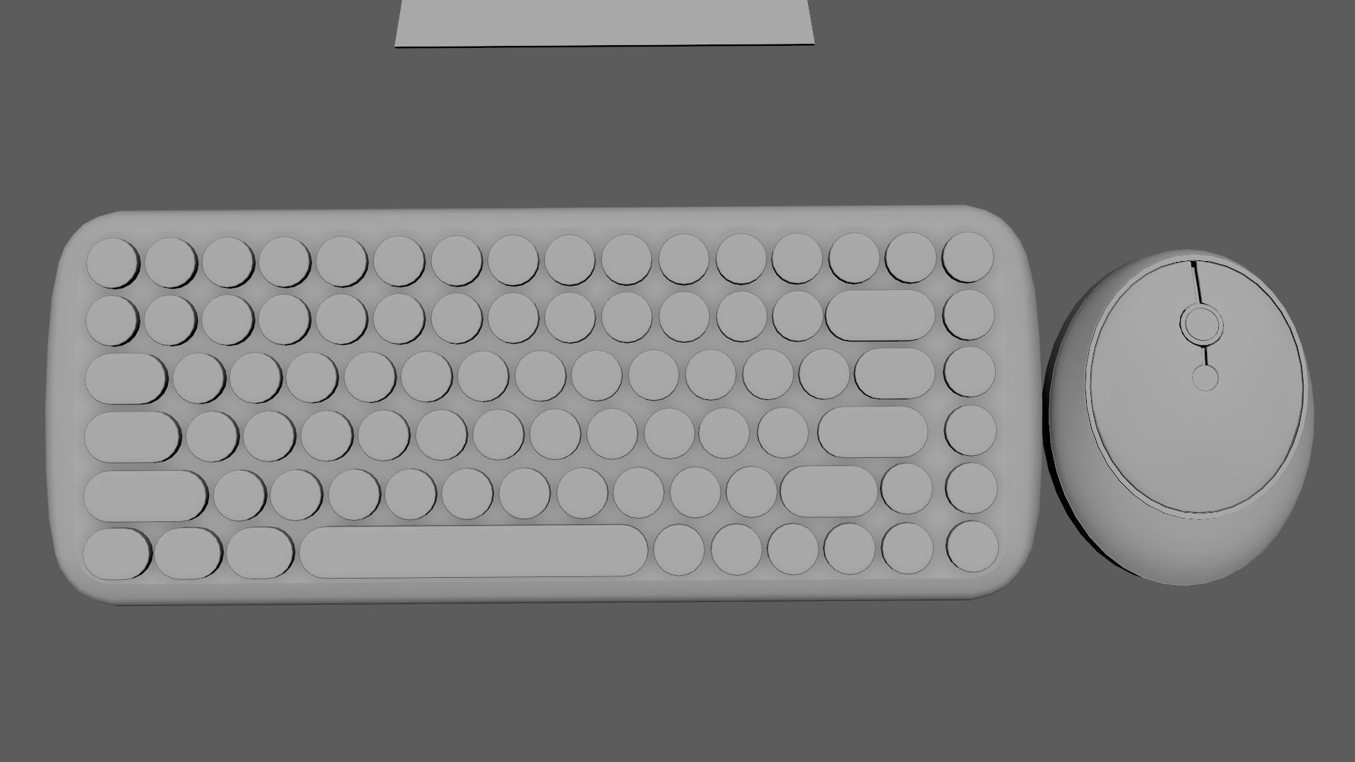 Sweet Pc Set Monitor Keyboard Mouse Night Blue Version 3D model | CGTrader