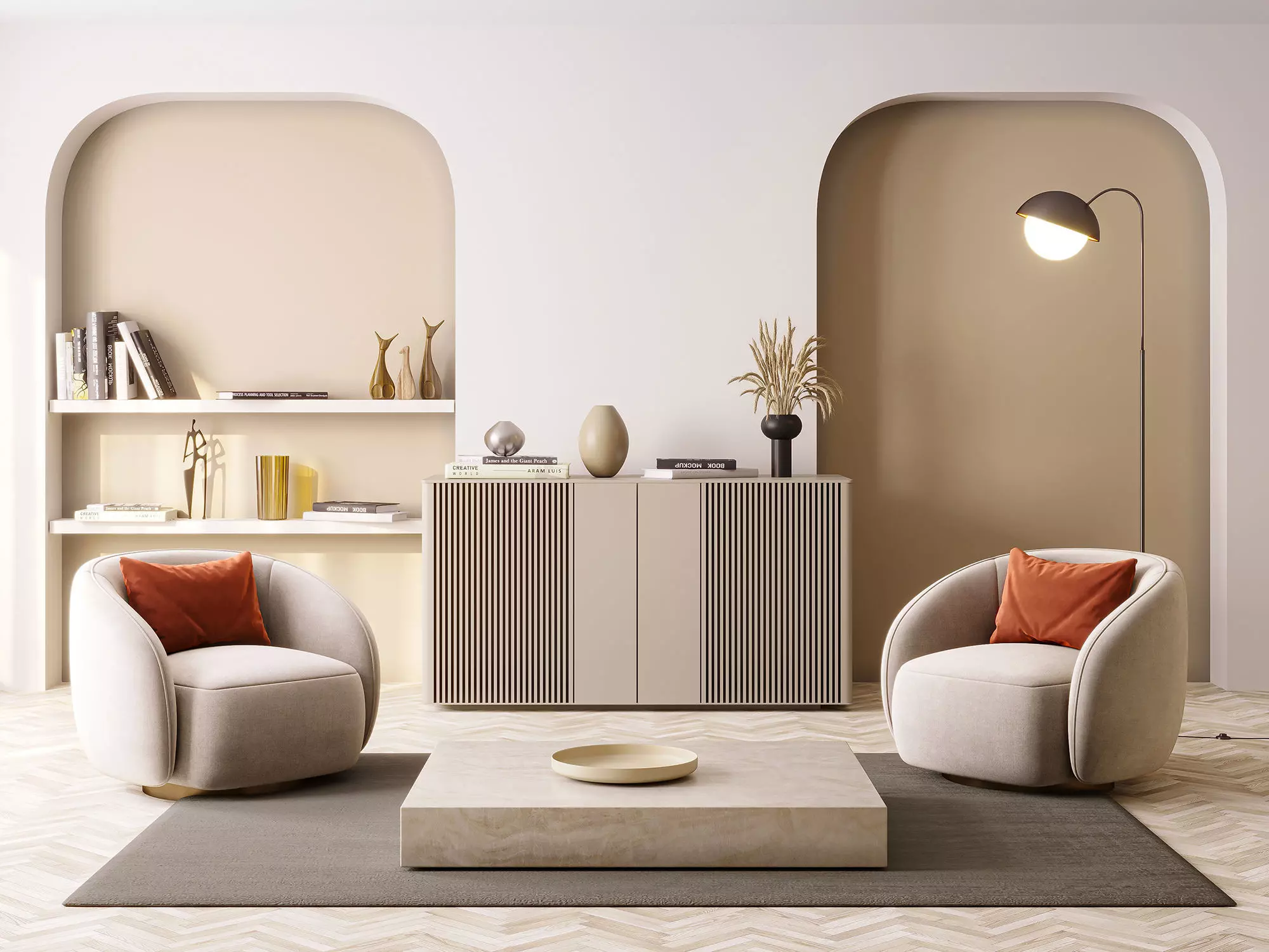 Interior Living Room Scene 14 3D model_0