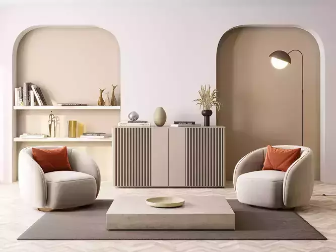 Interior Living Room Scene 14 3D model