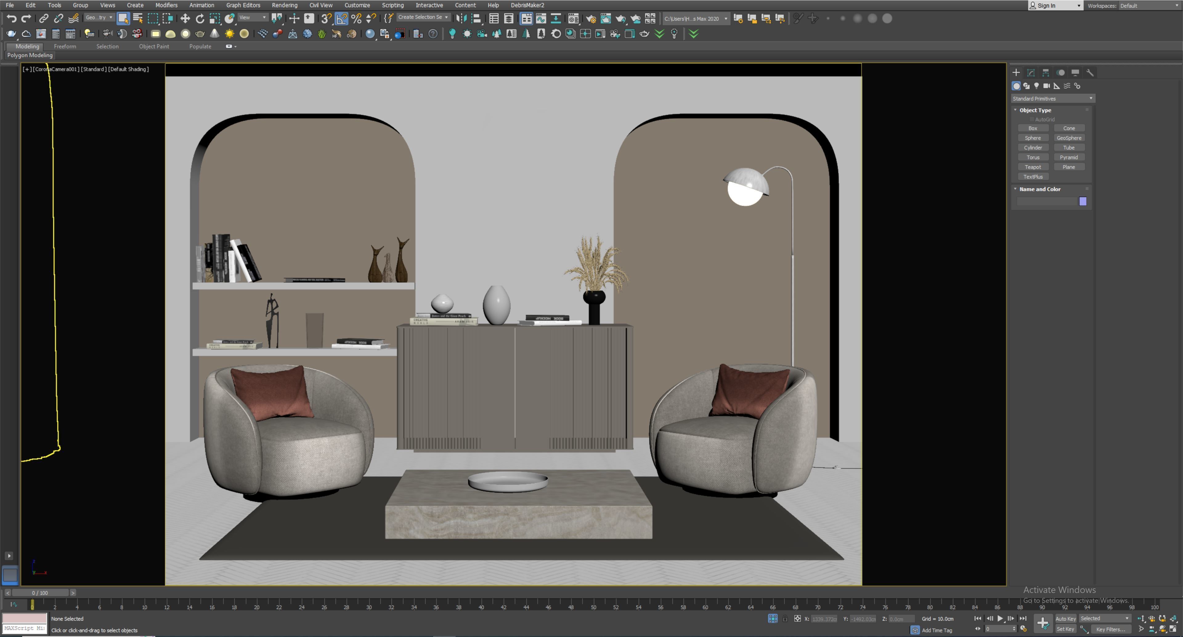 Interior Living Room Scene 14 3D model_9