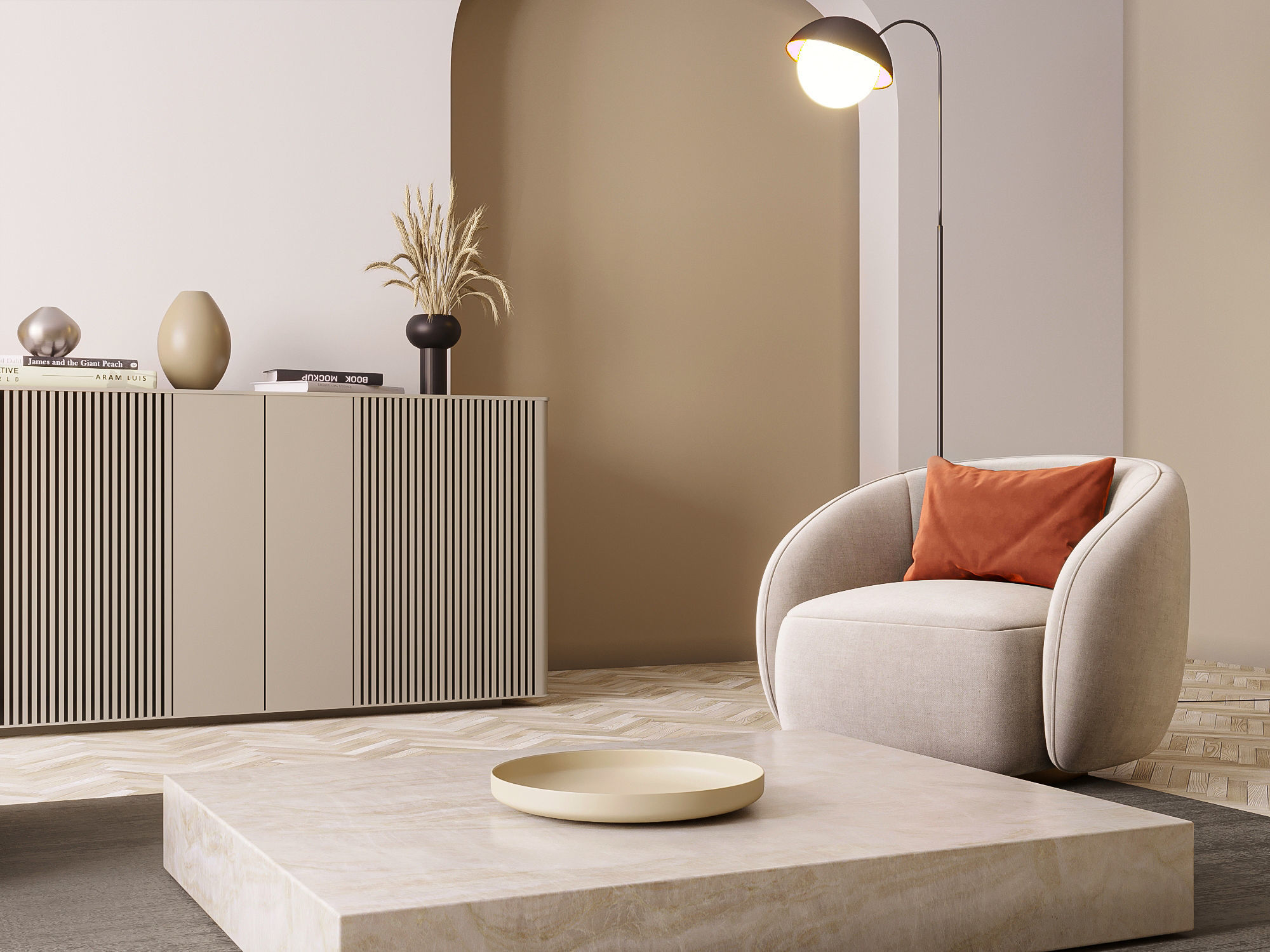 Interior Living Room Scene 14 3D model_3