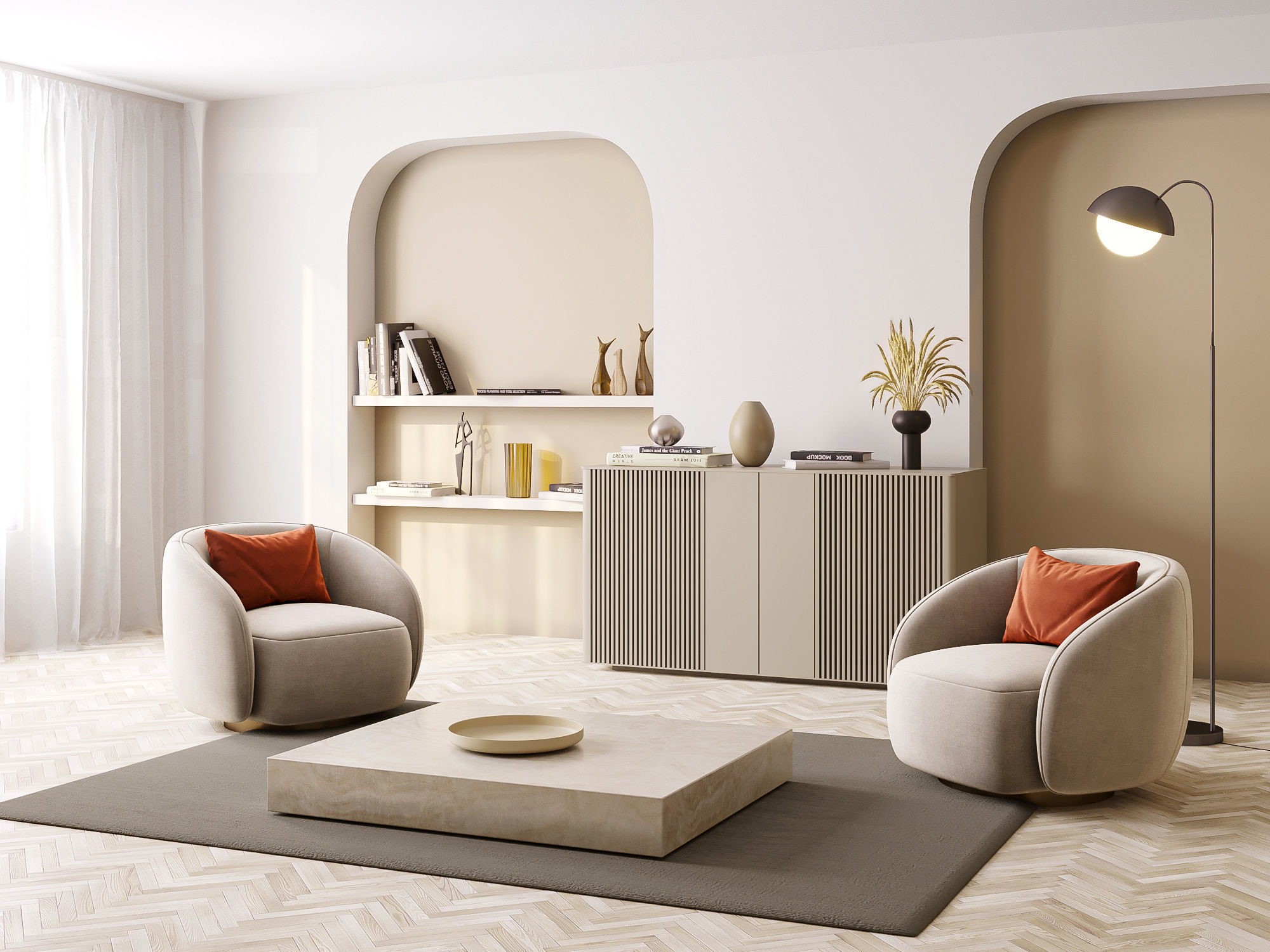 Interior Living Room Scene 14 3D model_1