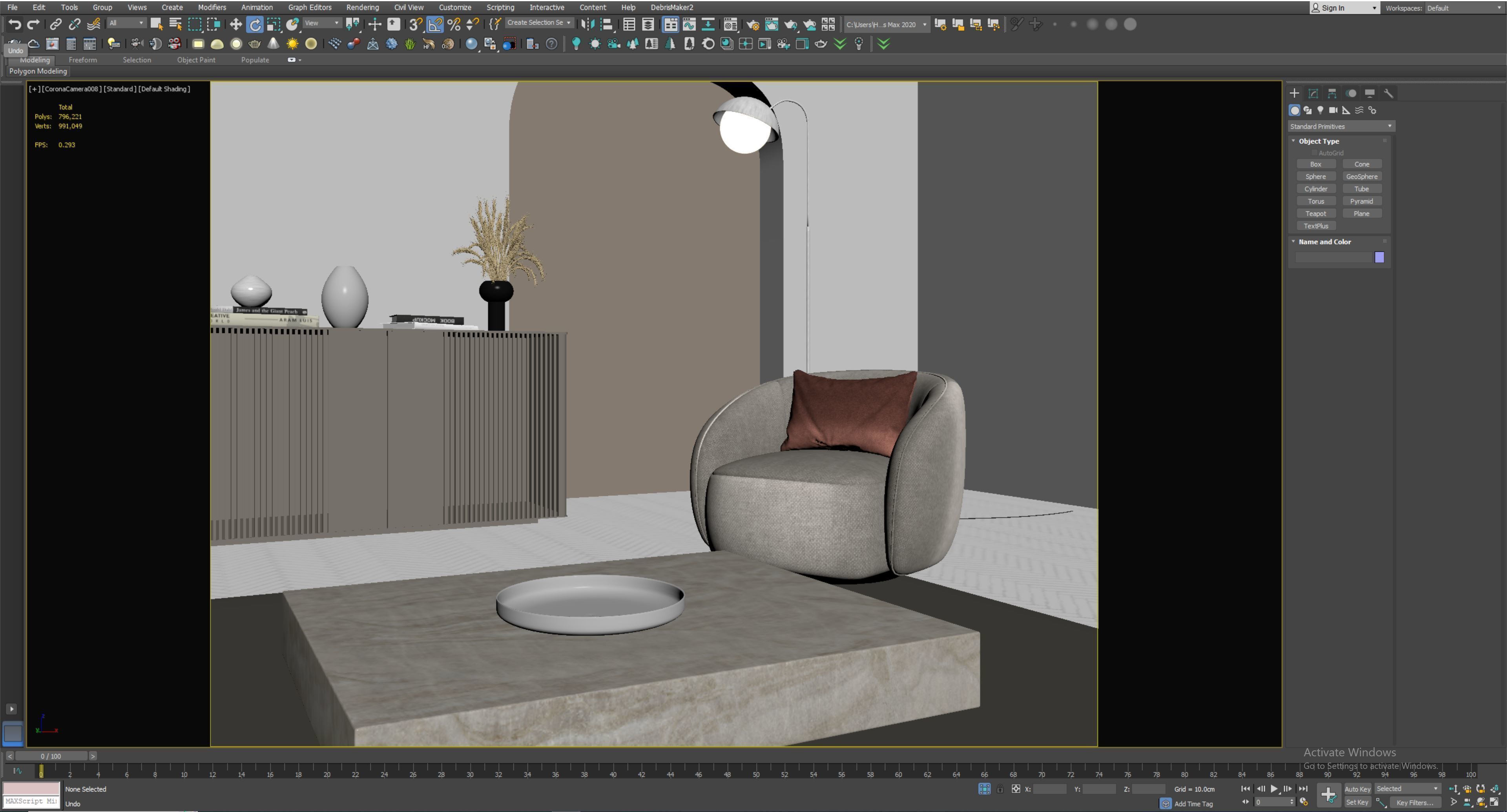 Interior Living Room Scene 14 3D model_10