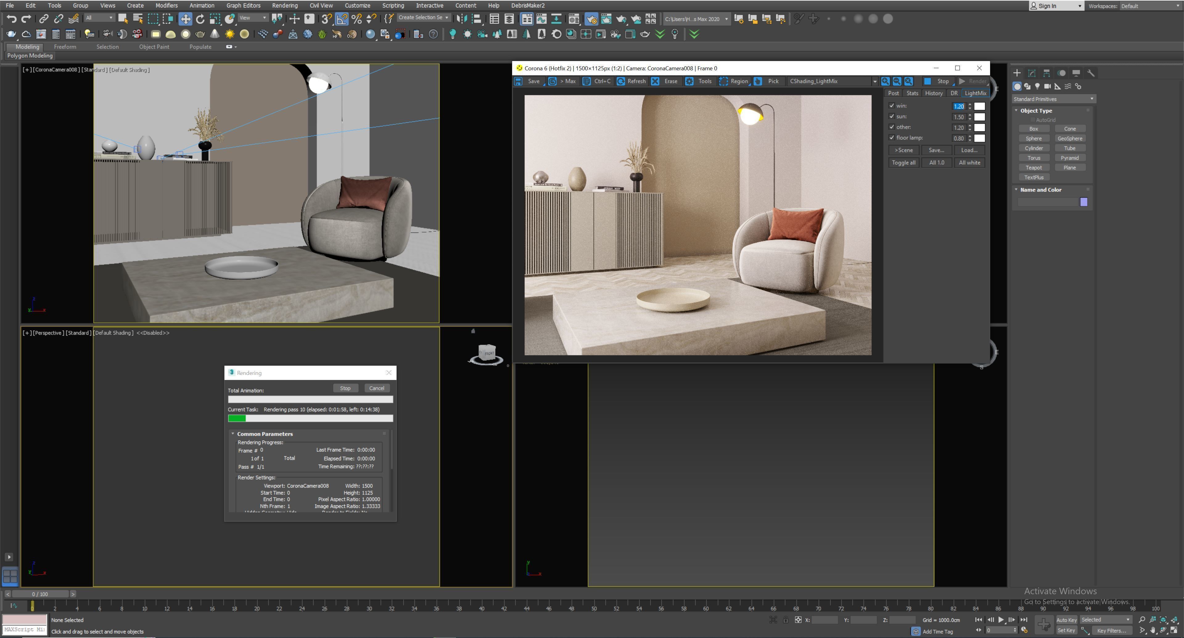 Interior Living Room Scene 14 3D model_5