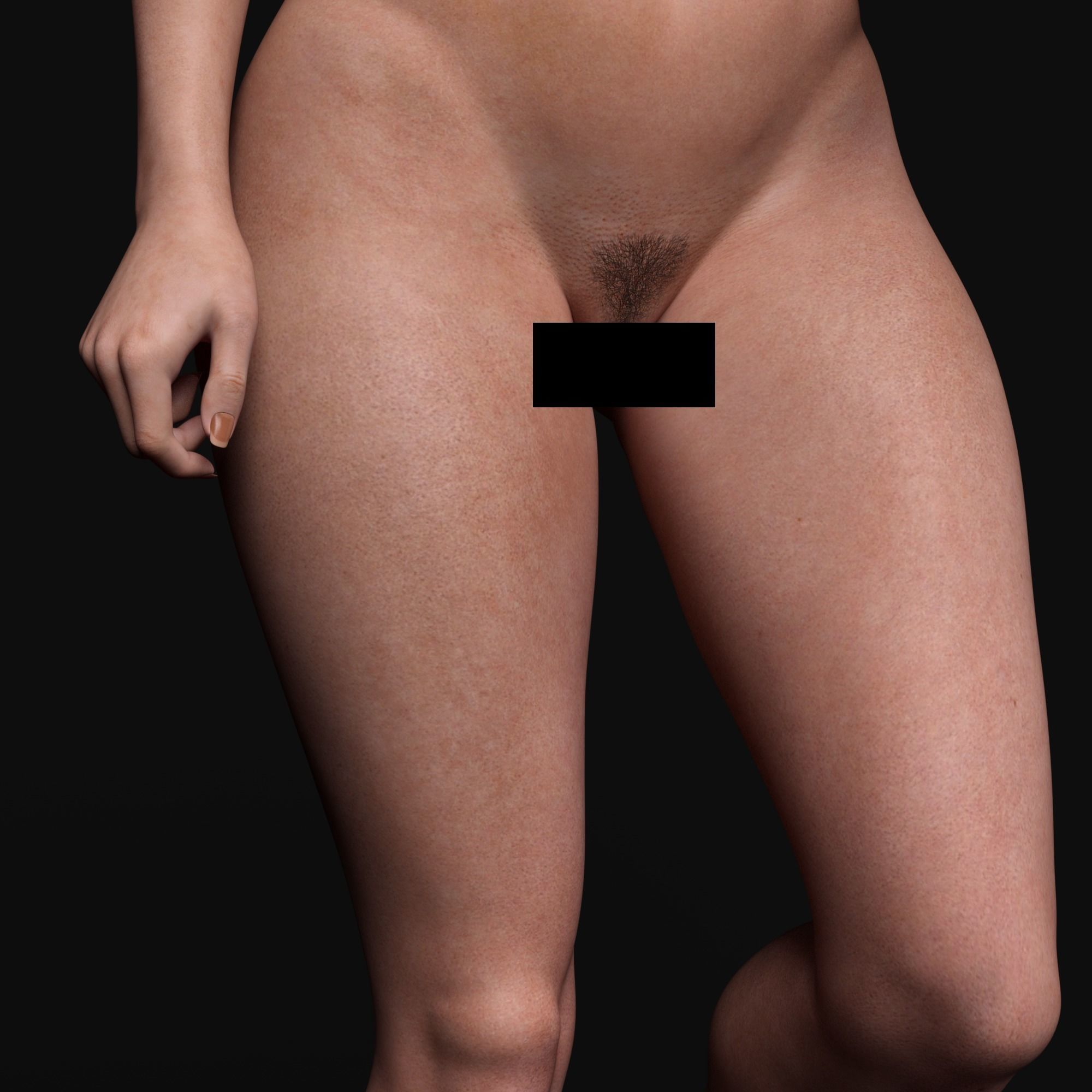 Realistic Woman Character Unreal Engine Ready Low-poly 3D model_8