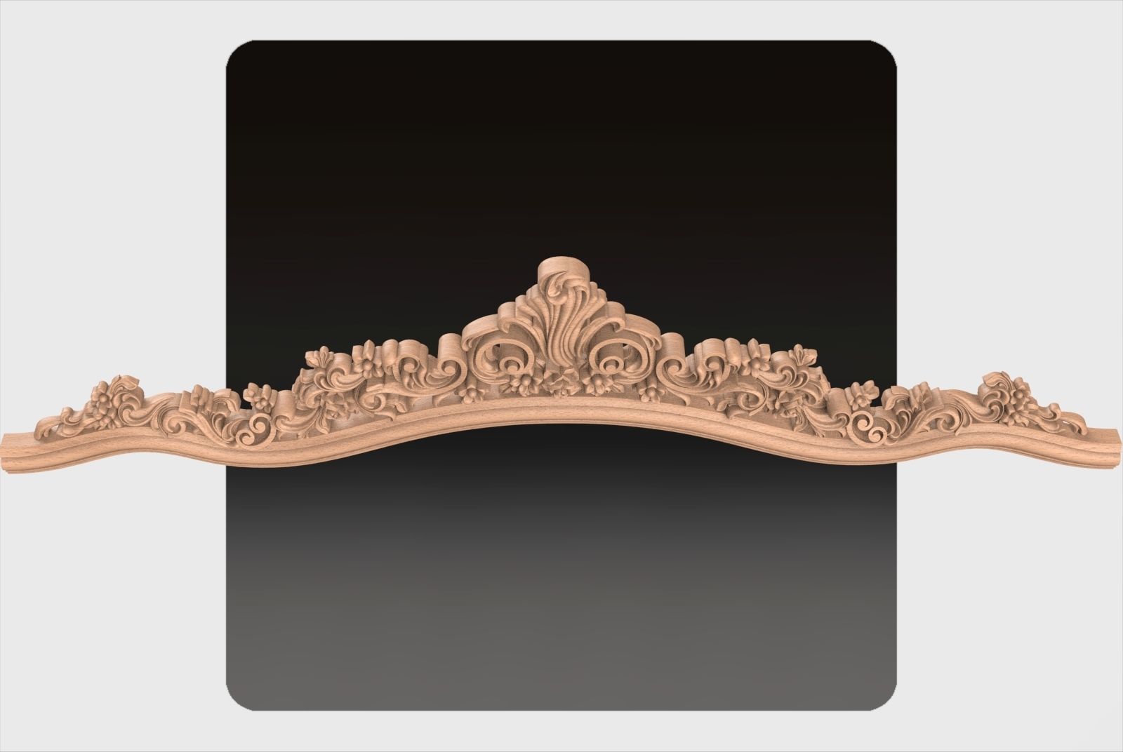 Carved decor ornament for cnc 34 3D model_4