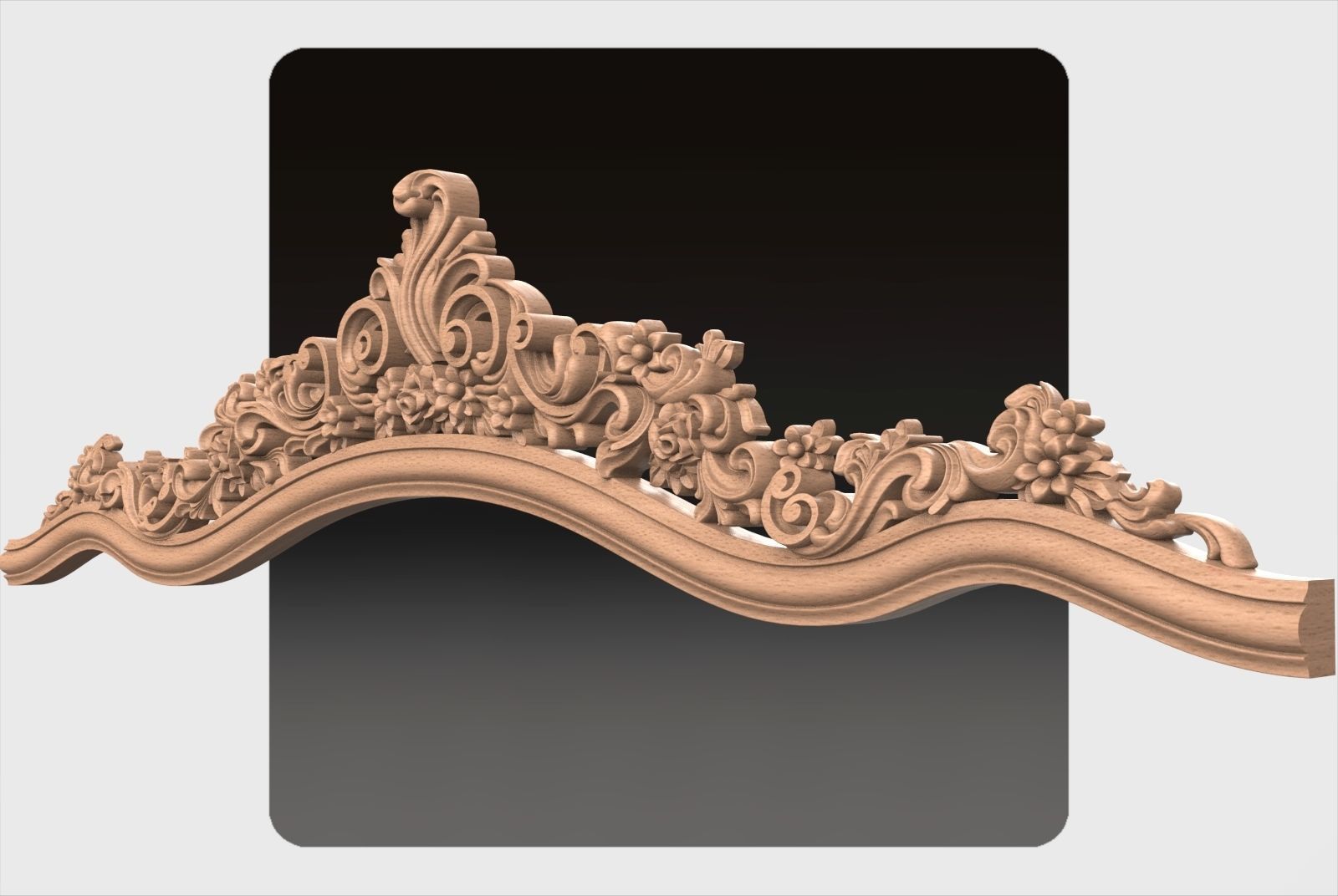 Carved decor ornament for cnc 34 3D model_1