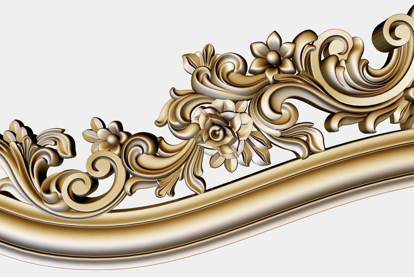 Carved decor ornament for cnc 34 3D model_6