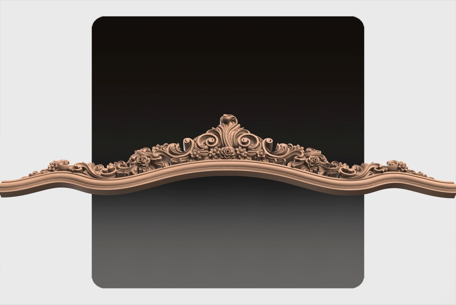 Carved decor ornament for cnc 34 3D model_3