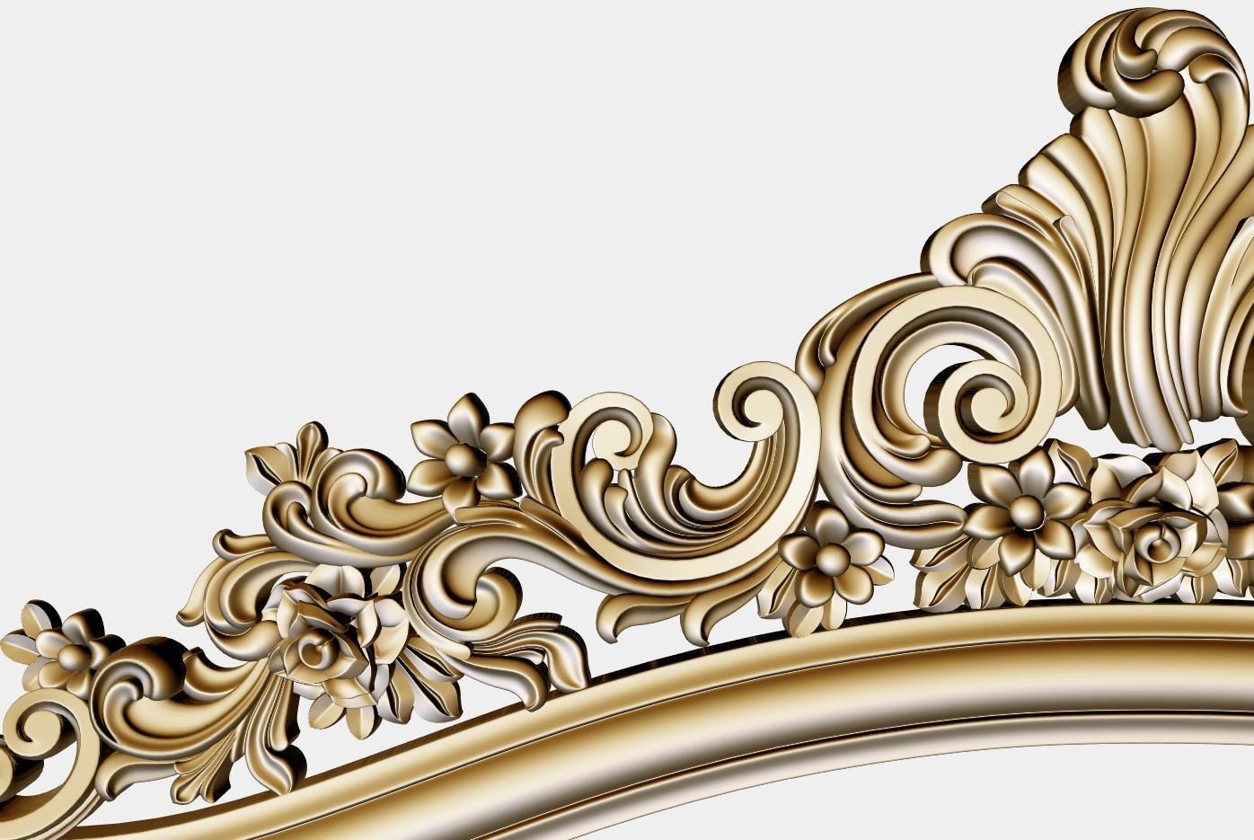 Carved decor ornament for cnc 34 3D model_7