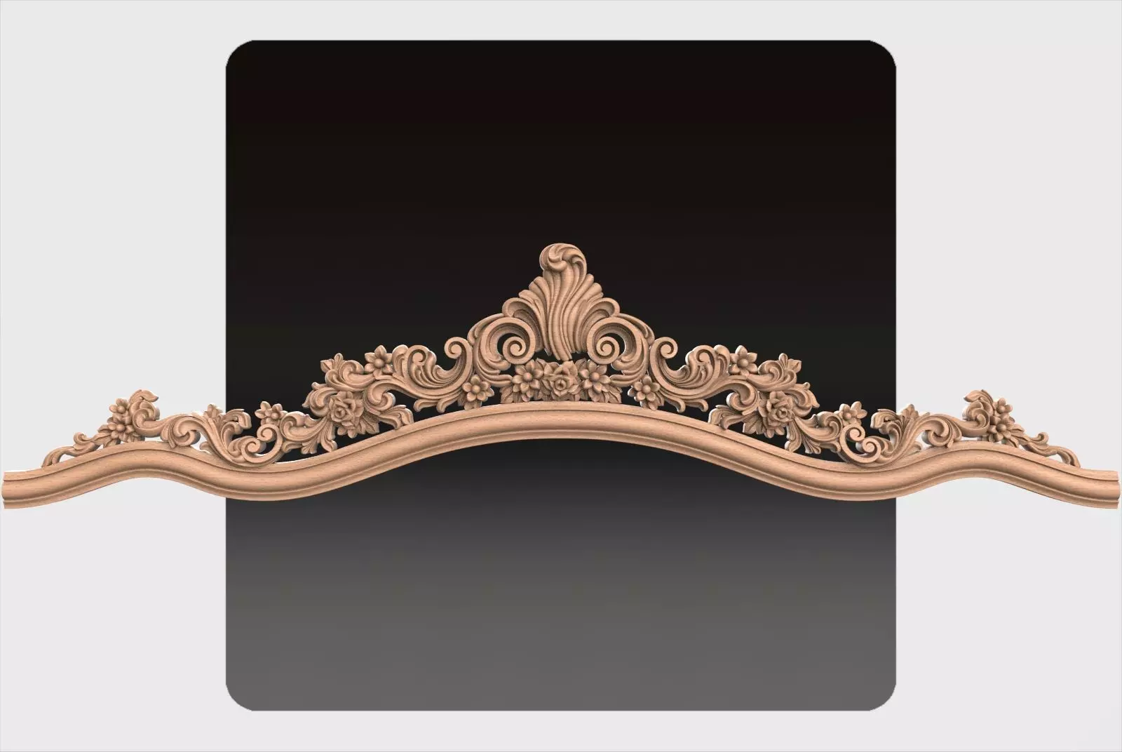Carved decor ornament for cnc 34 3D model_0