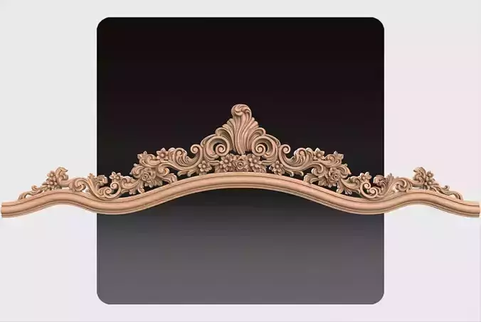 Carved decor ornament for cnc 34