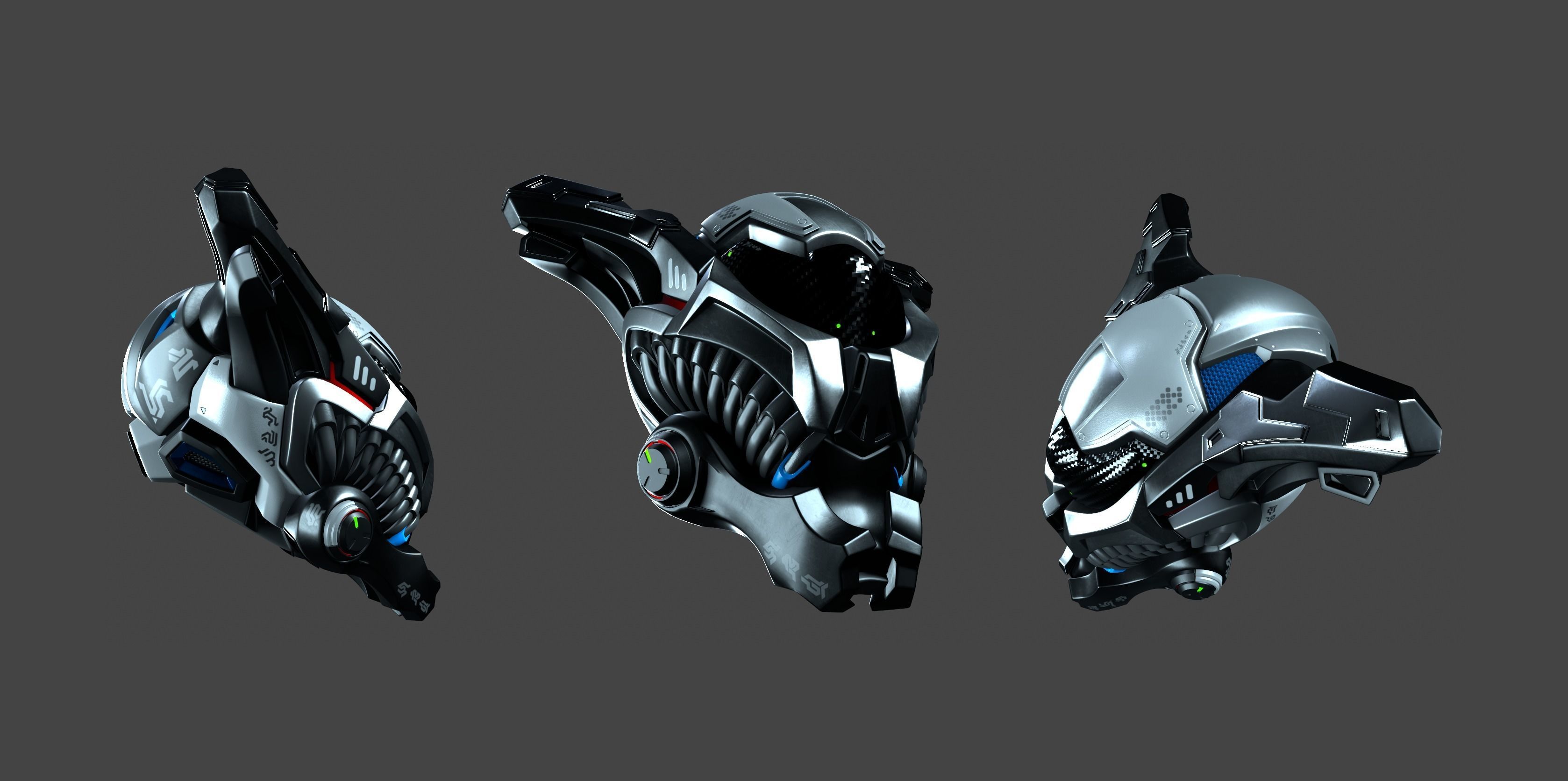 helmet elien 01 01 3D model_2