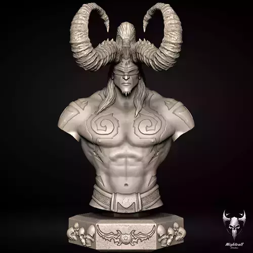 Illidan Stormrage Bust Fan Art 