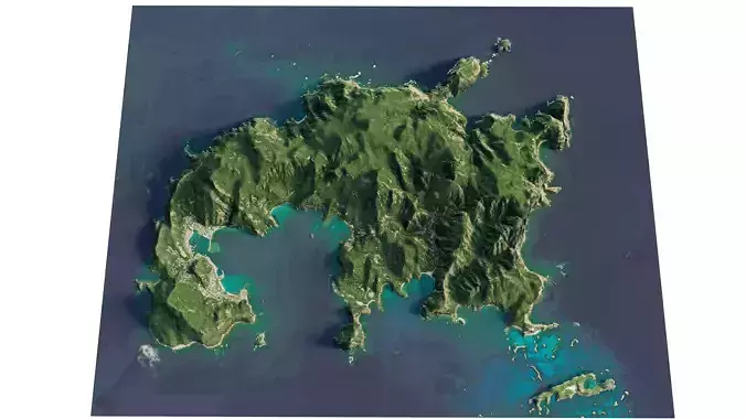 Chichi Island full terrain 3d 3D model