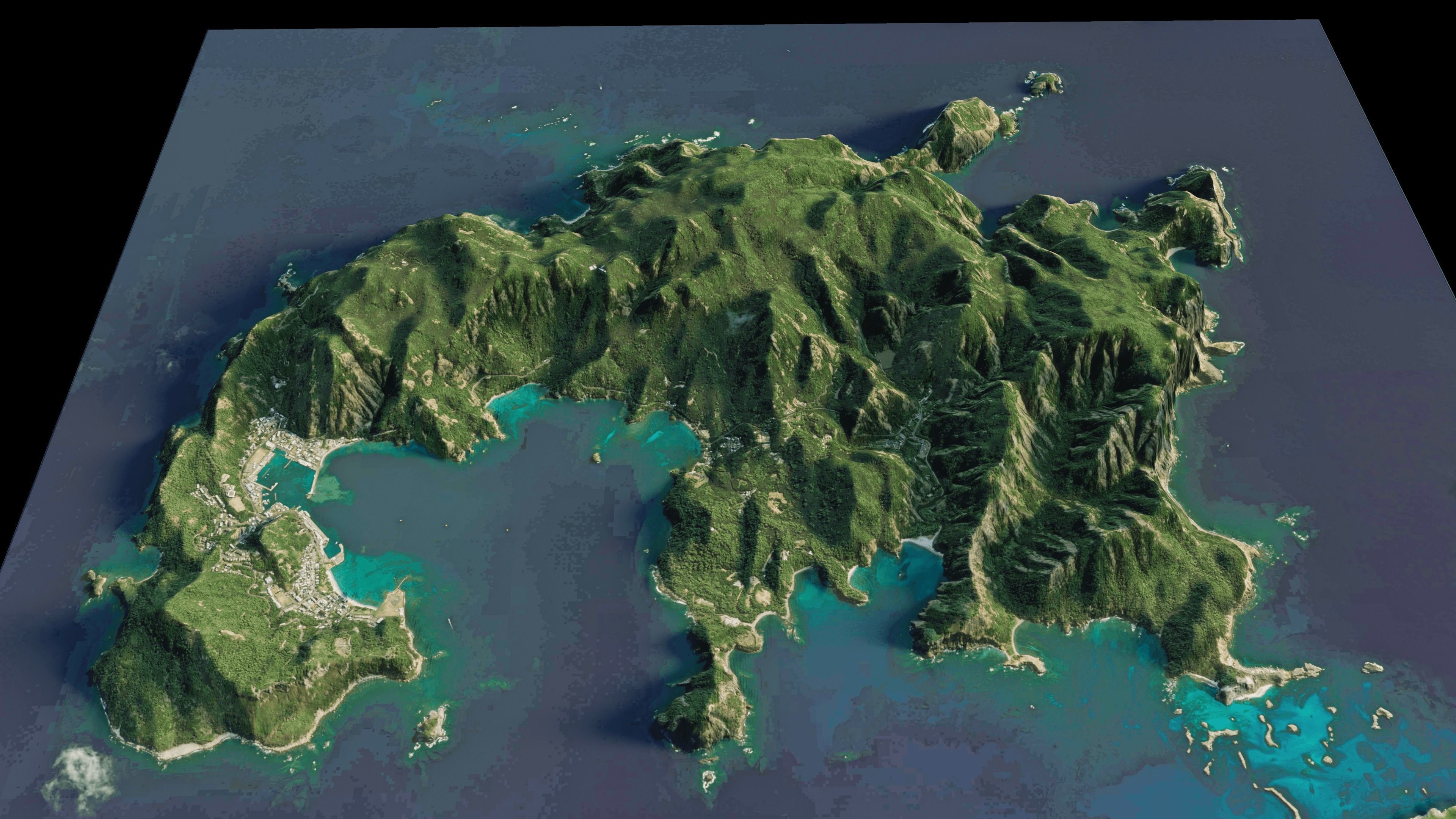 Chichi Island full terrain 3d 3D model_5