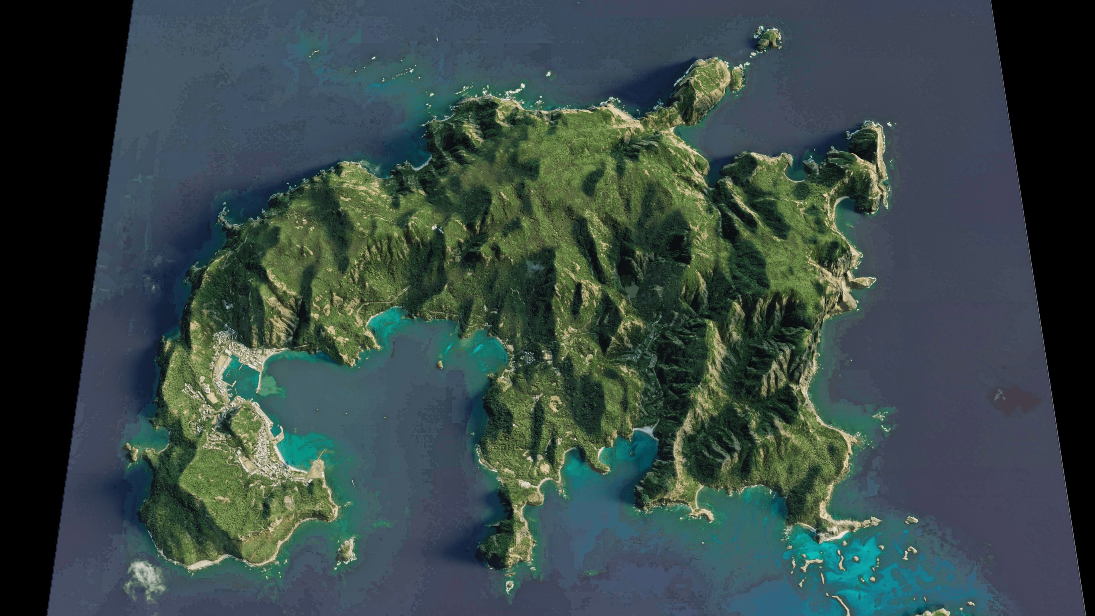 Chichi Island full terrain 3d 3D model_6