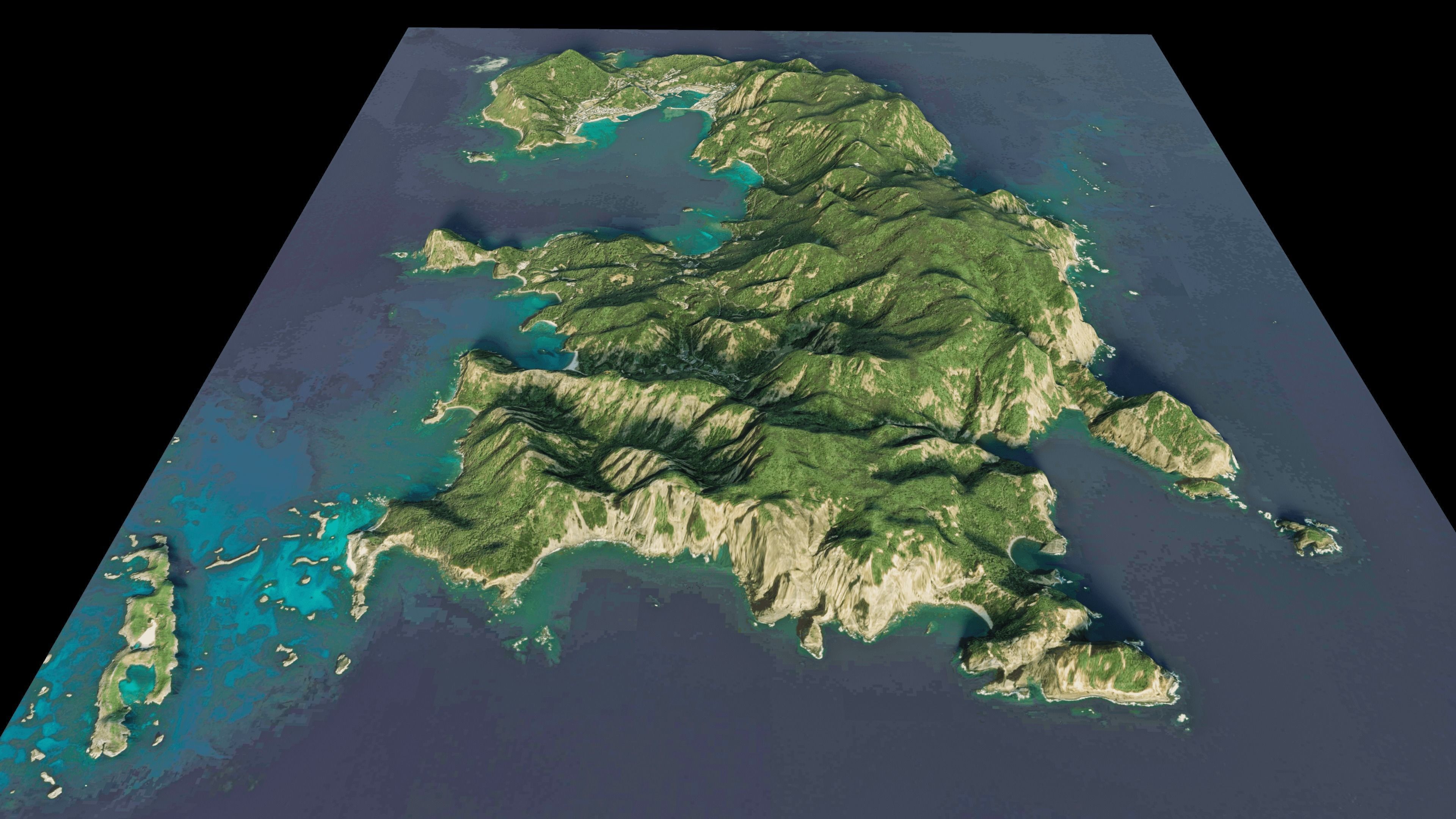 Chichi Island full terrain 3d 3D model_10