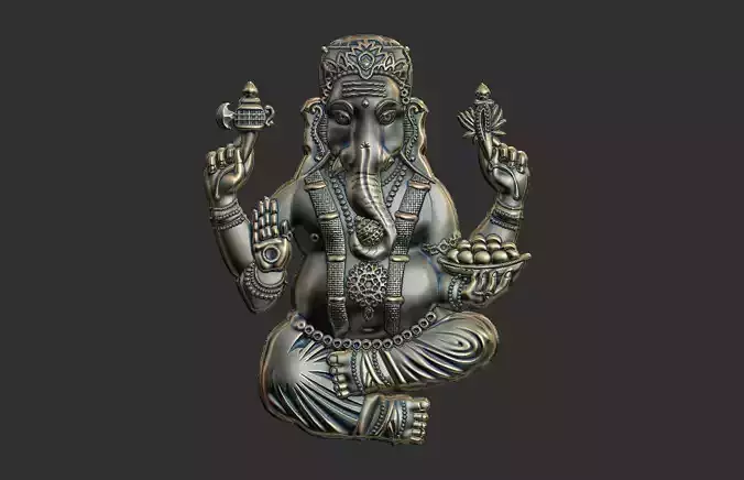 Ganesh Relief Pendant 