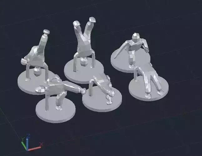 Capoeira miniatures 3D print model