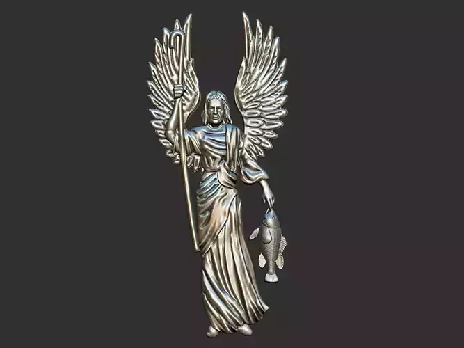 Archangel Raphael Sao Rafael Arcanjo relief 3D print model