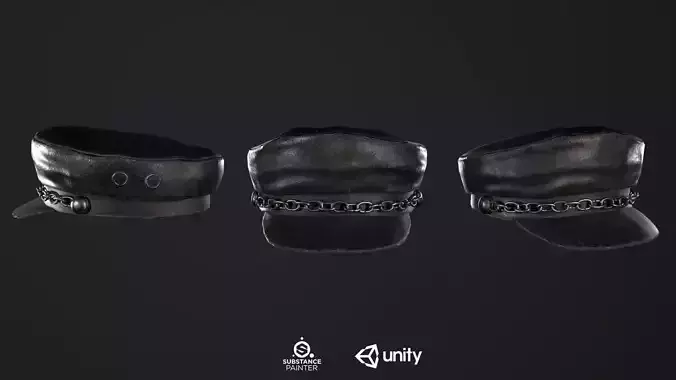 Leather Captain Hat PBR