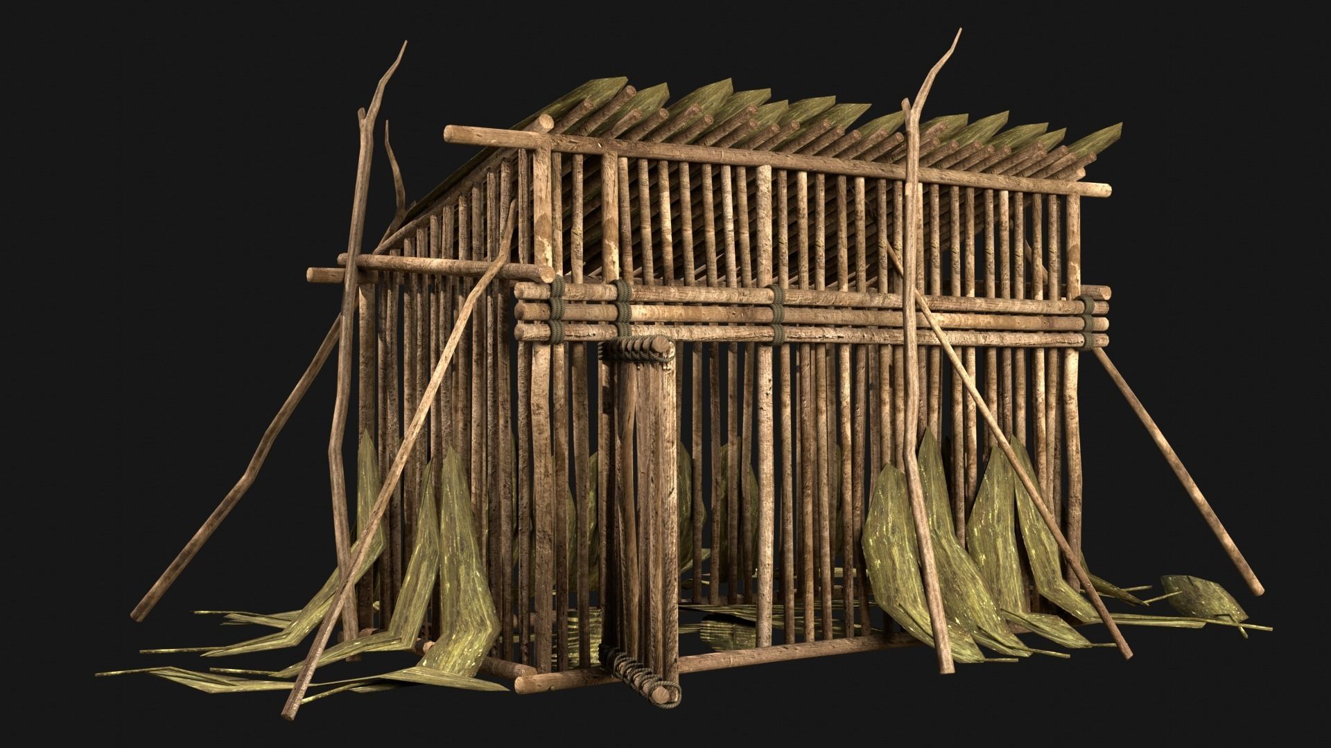 JUNGLE SWAMP TRAP ATTACK ANIMAL HUMAN SNARE AAA COLLECTION Low-poly 3D model_34