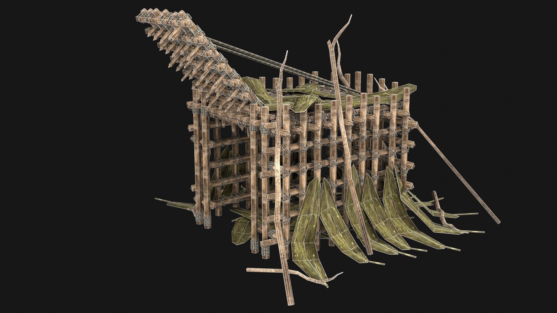 JUNGLE SWAMP TRAP ATTACK ANIMAL HUMAN SNARE AAA COLLECTION Low-poly 3D model_16