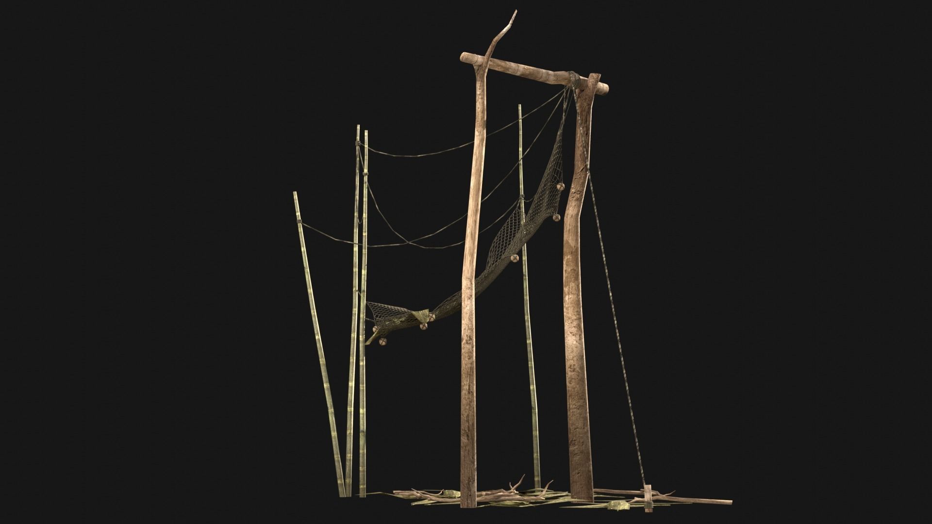 JUNGLE SWAMP TRAP ATTACK ANIMAL HUMAN SNARE AAA COLLECTION Low-poly 3D model_19