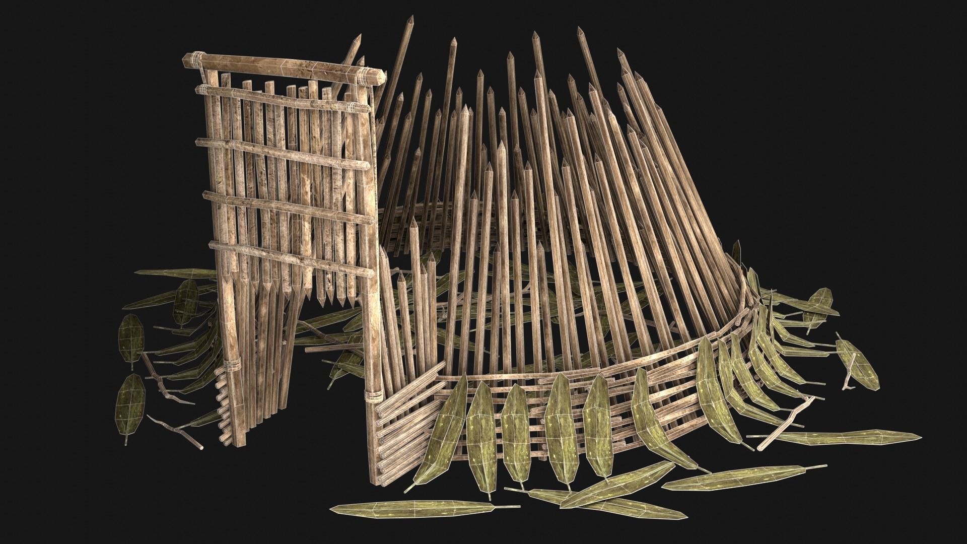 JUNGLE SWAMP TRAP ATTACK ANIMAL HUMAN SNARE AAA COLLECTION Low-poly 3D model_32