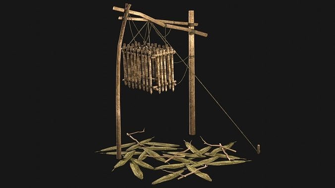 JUNGLE SWAMP TRAP ATTACK ANIMAL HUMAN SNARE AAA COLLECTION Low-poly 3D model 6