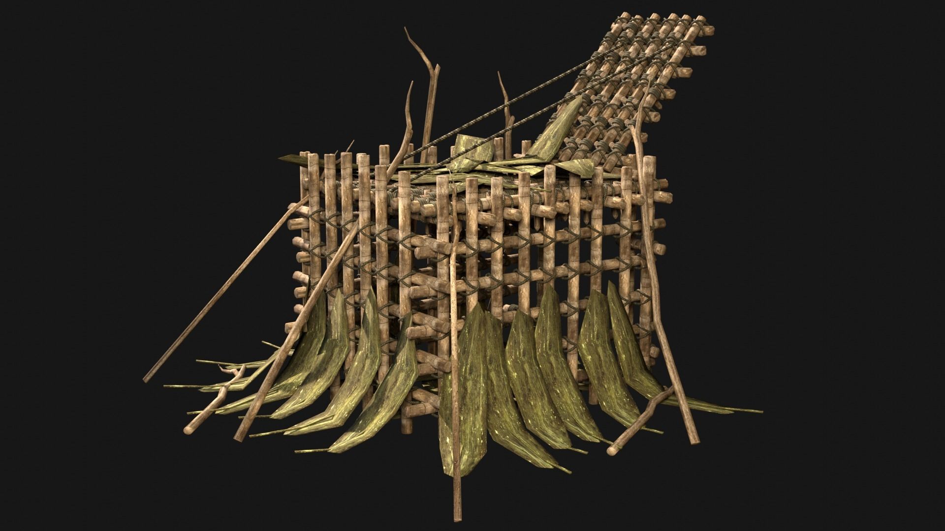 JUNGLE SWAMP TRAP ATTACK ANIMAL HUMAN SNARE AAA COLLECTION Low-poly 3D model_15